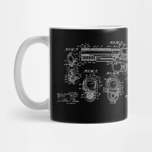 Pistol Gun Vintage Patent Drawing Mug